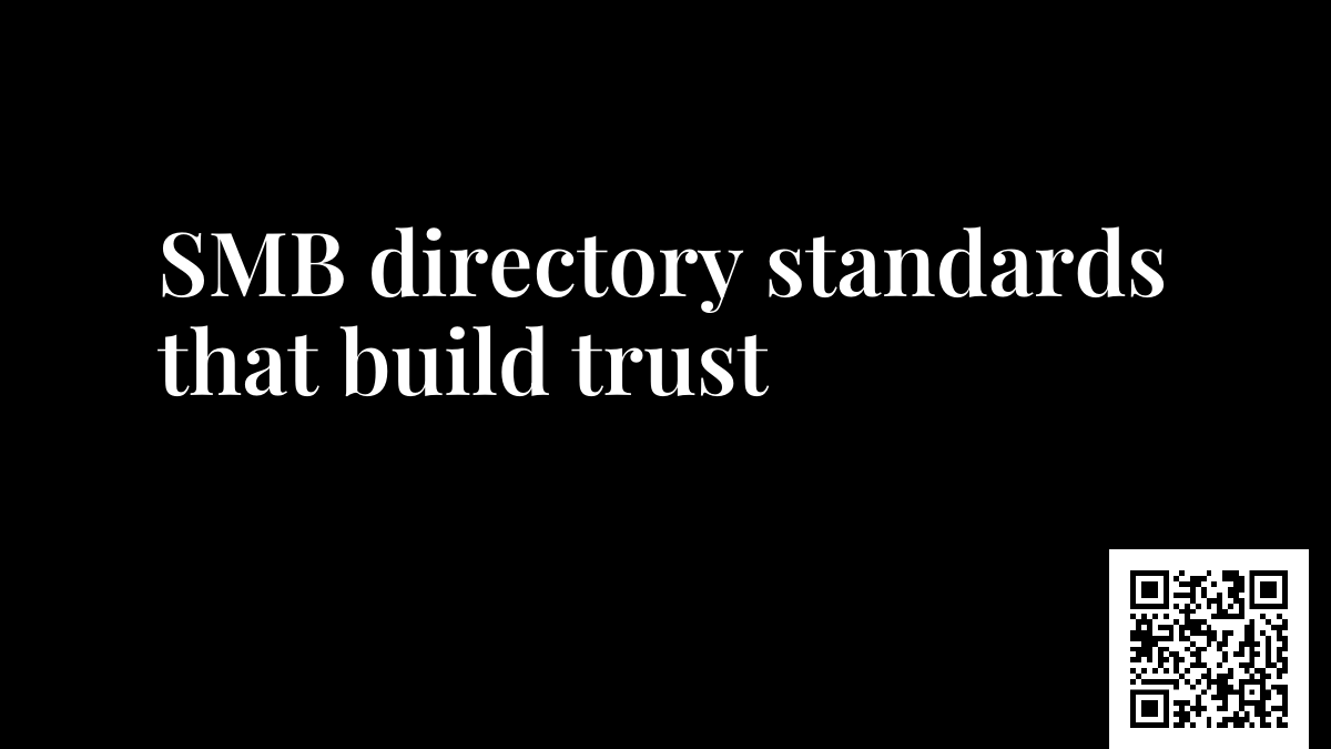 SMB directory standards that build trust